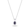 0.43 Karat Pırlantalı Safir Kolye