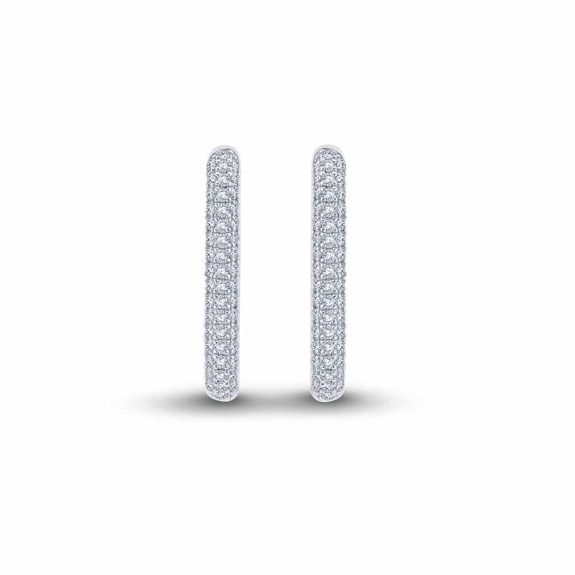 0.62 Karat IDL Sertifikalı Tasarım Pırlanta Küpe