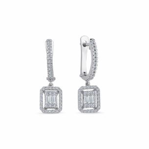 0.64 Karat IDL Sertifikalı Tasarım Küpe