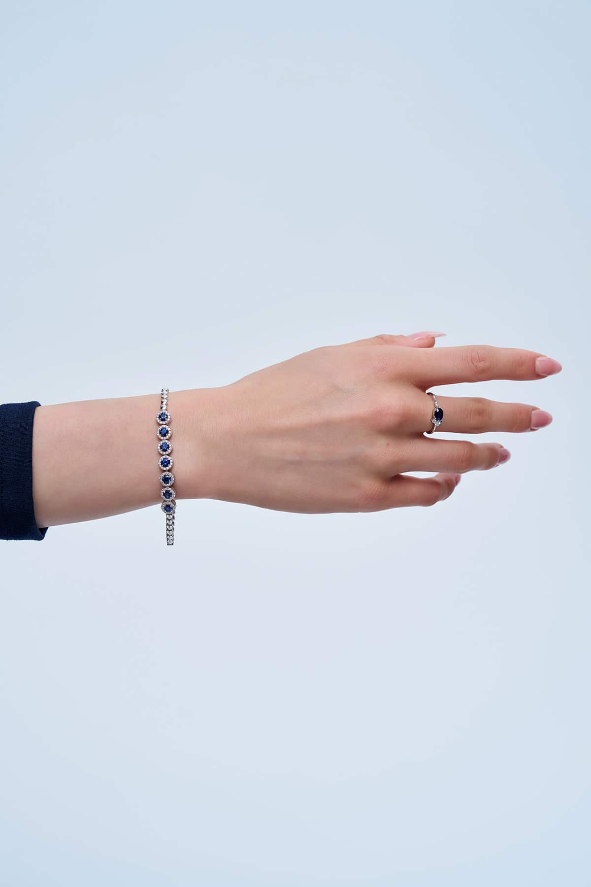 2.02 Karat IDL Sertifikalı Safir Pırlanta Bileklik