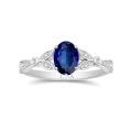 1.10 Karat IDL SERTİFİKALI Pırlantalı Safir Yüzük