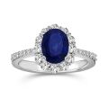 1.90 Karat Pırlantalı Safir Yüzük