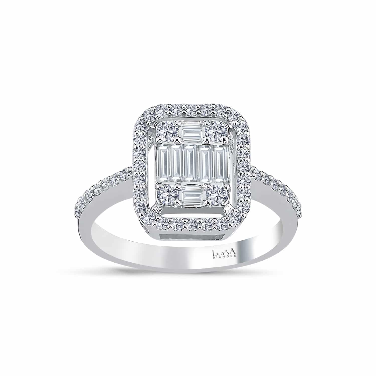 0.62 Karat IDL SERTİFİKALI Baget Pırlanta Yüzük