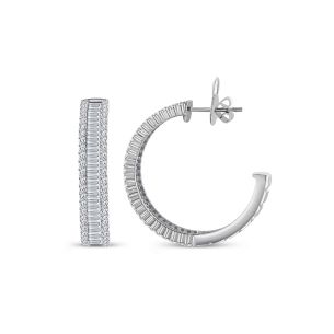 2.65 Karat Pırlantalı Baget Küpe