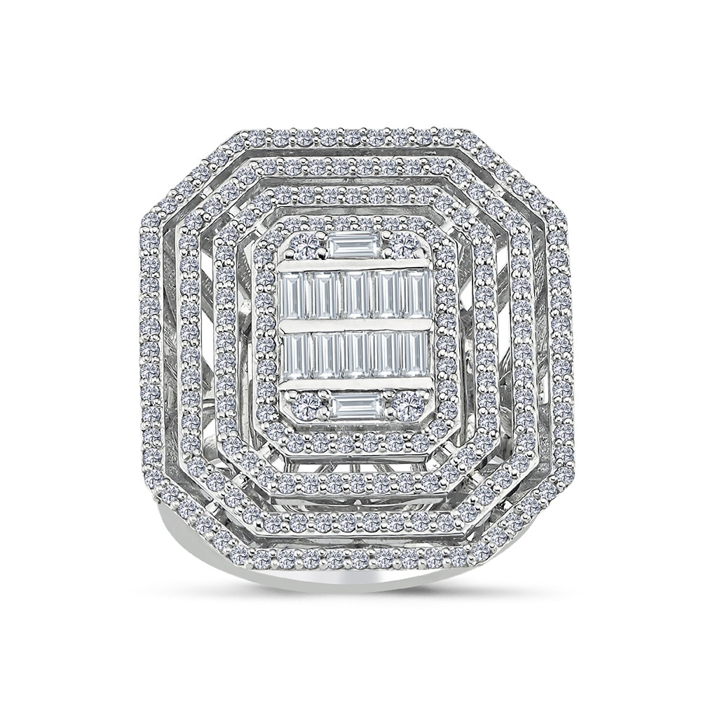 1.57 Karat IDL Sertifikalı Pırlanta Baget Yüzük