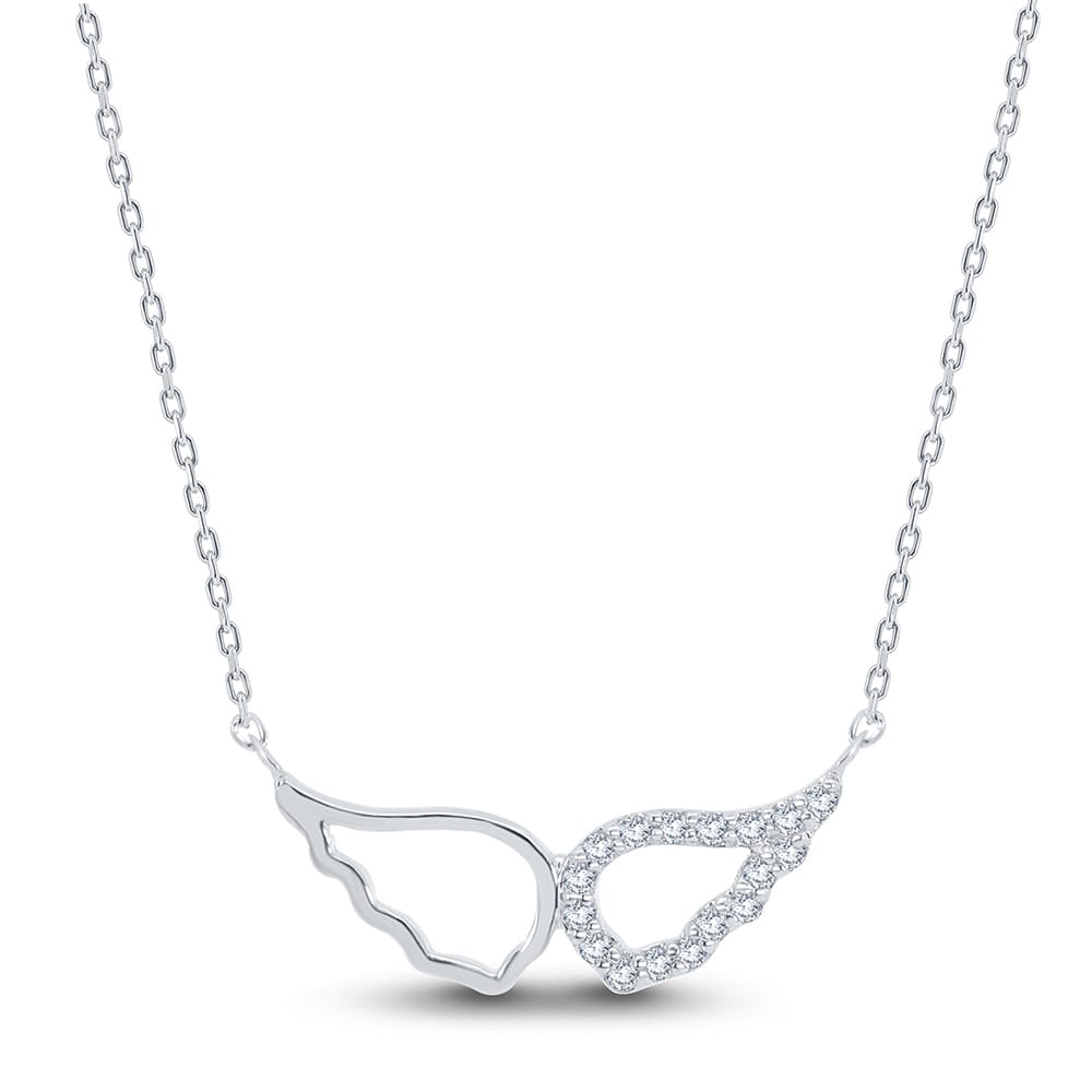 0.07 Karat IDL Sertifikalı Melek Tasarım Pırlanta Kolye