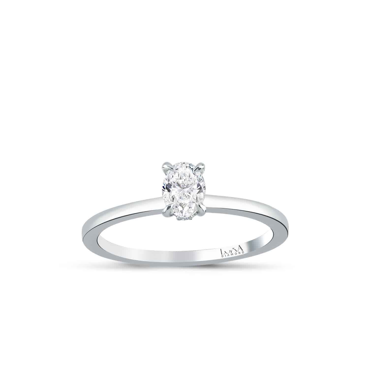 0.45 Karat IDL Sertifikalı Oval Pırlanta Yüzük