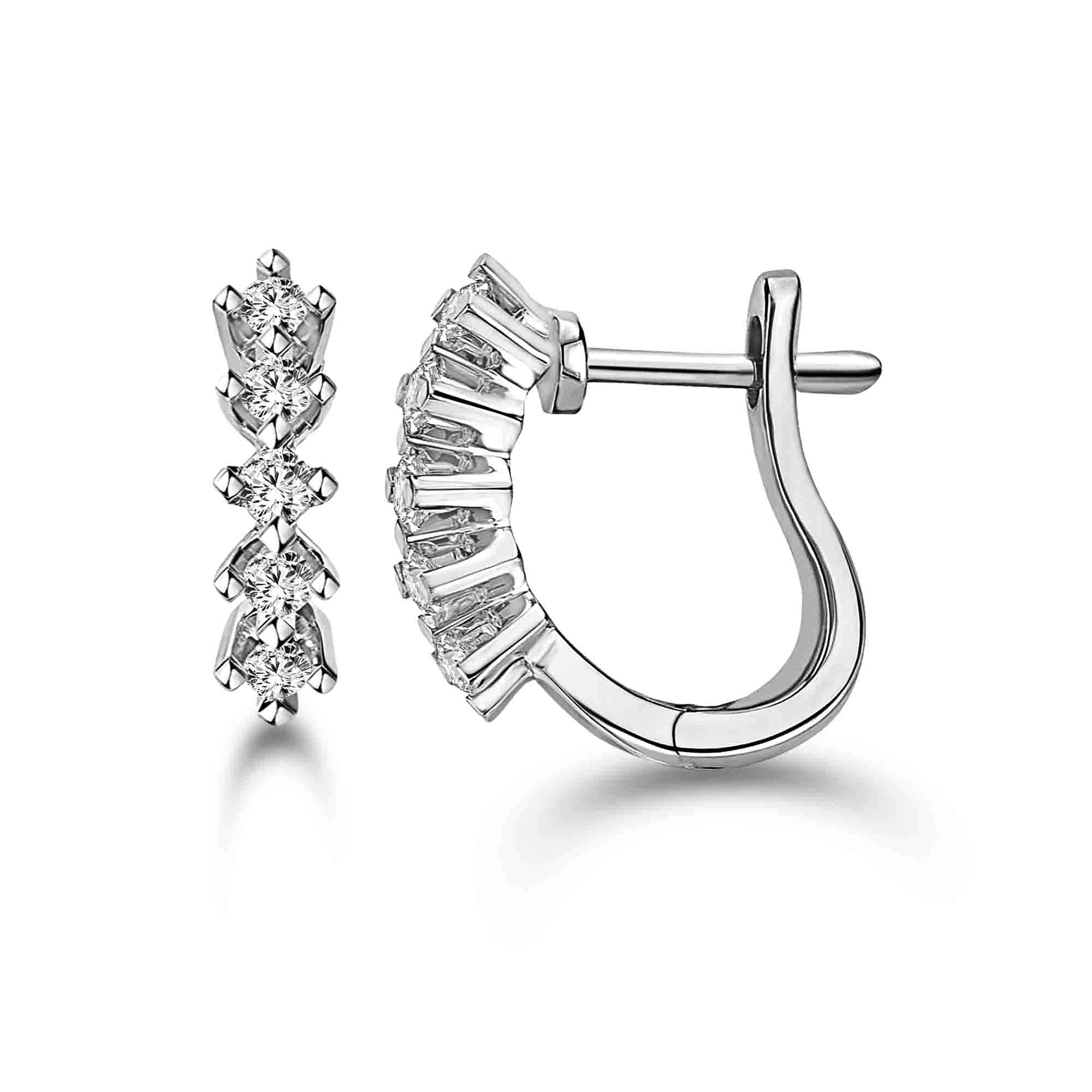 0.25 Karat IDL Sertifikalı Tasarım Pırlanta Küpe