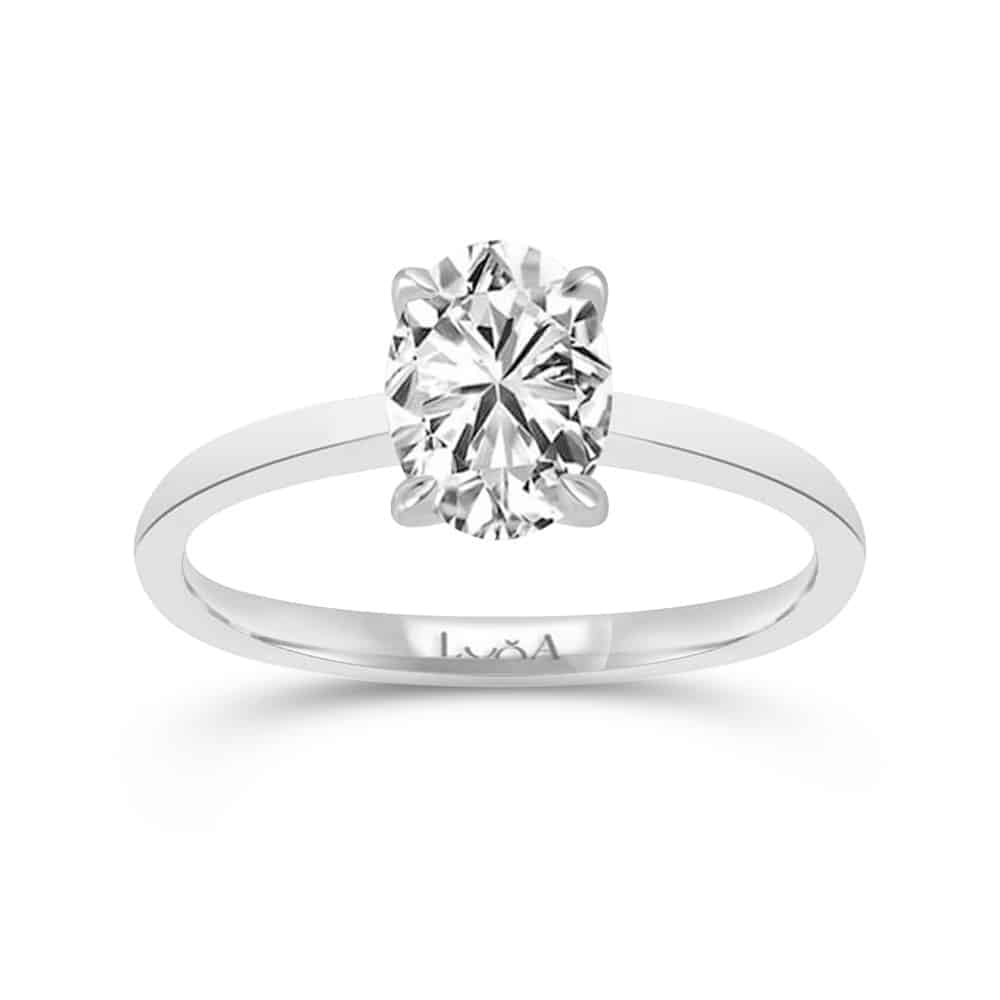 0.90 Karat HRD Sertifikalı Oval Tektaş Pırlanta Yüzük