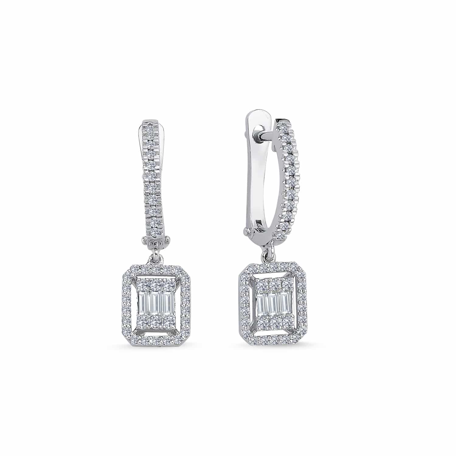 0.64 Karat IDL Sertifikalı Tasarım Küpe