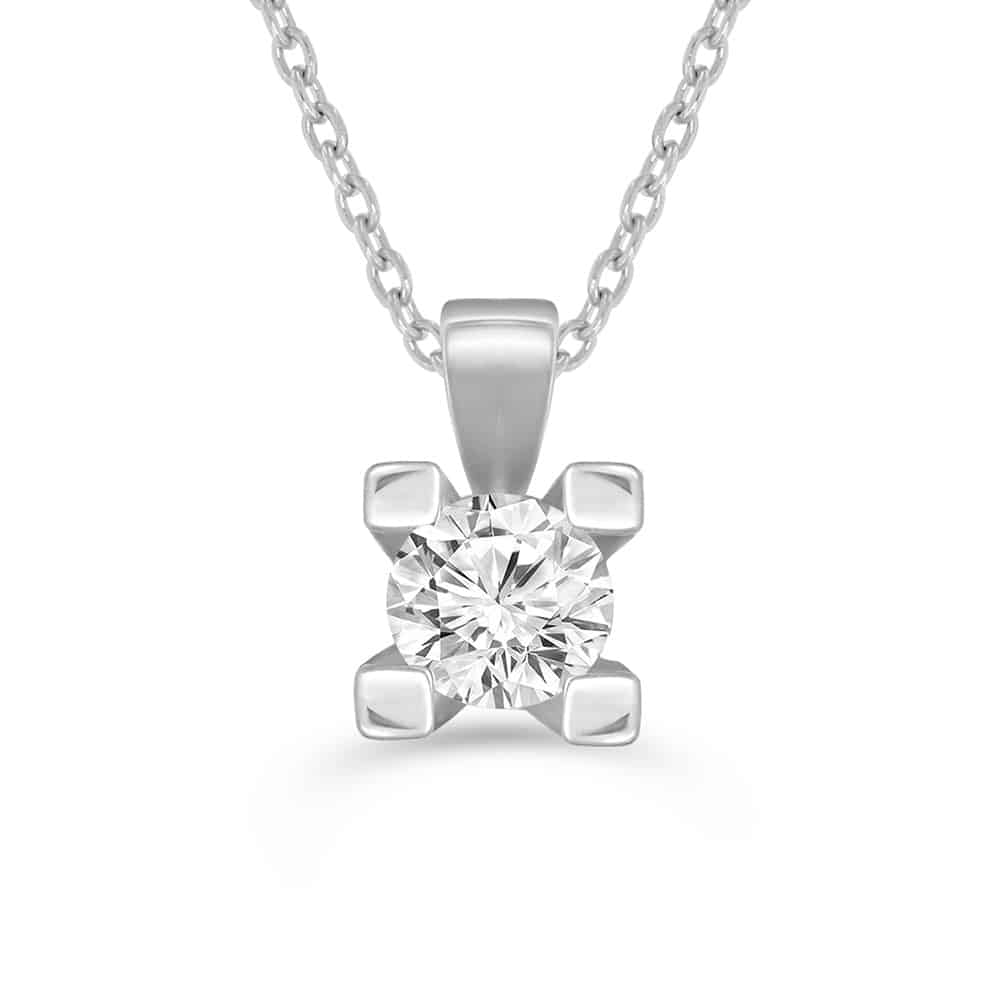 0.90 Karat IDL SERTİFİKALI  Tektaş Pırlanta Kolye