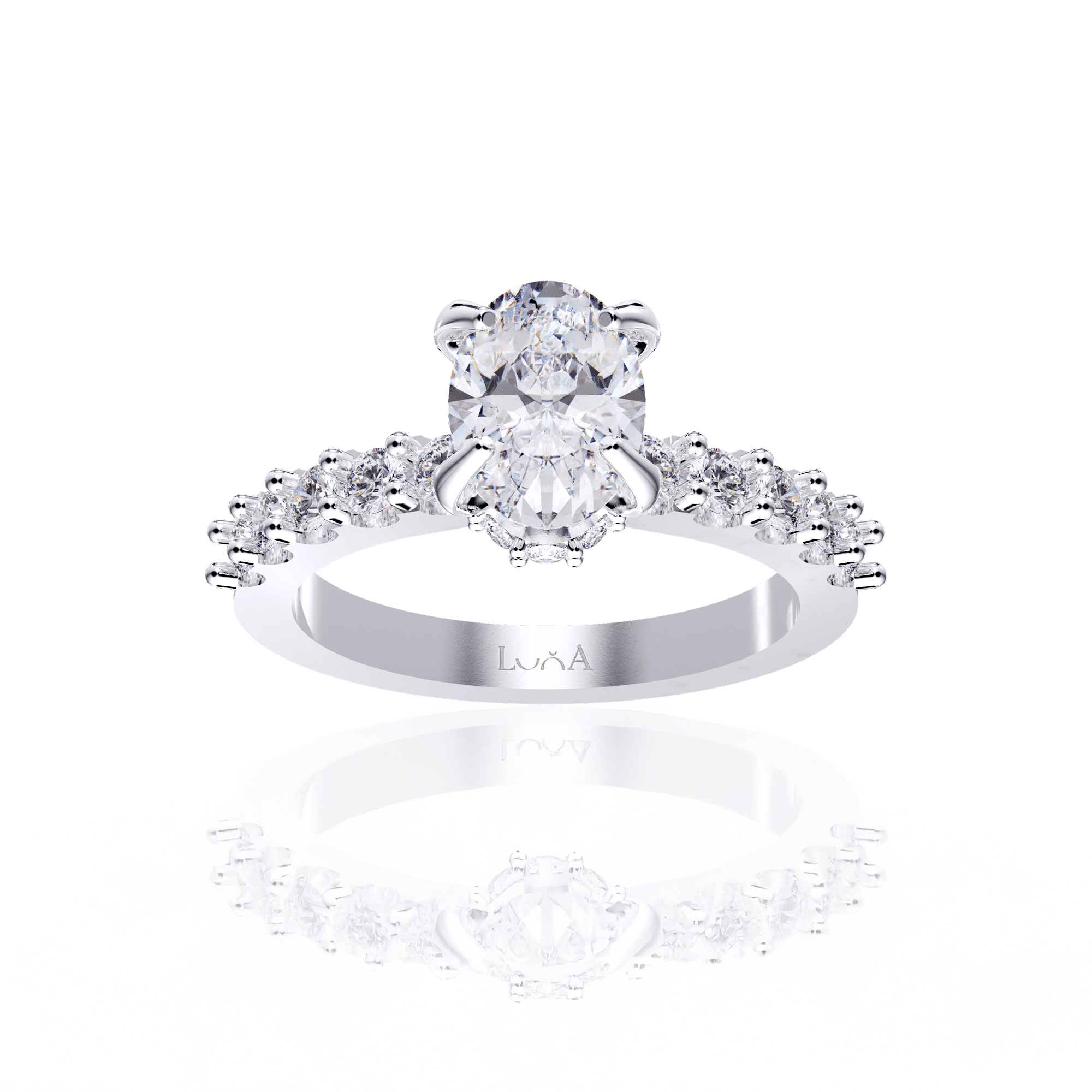 1.45 Karat HRD Sertifikalı Oval Pırlanta Yüzük