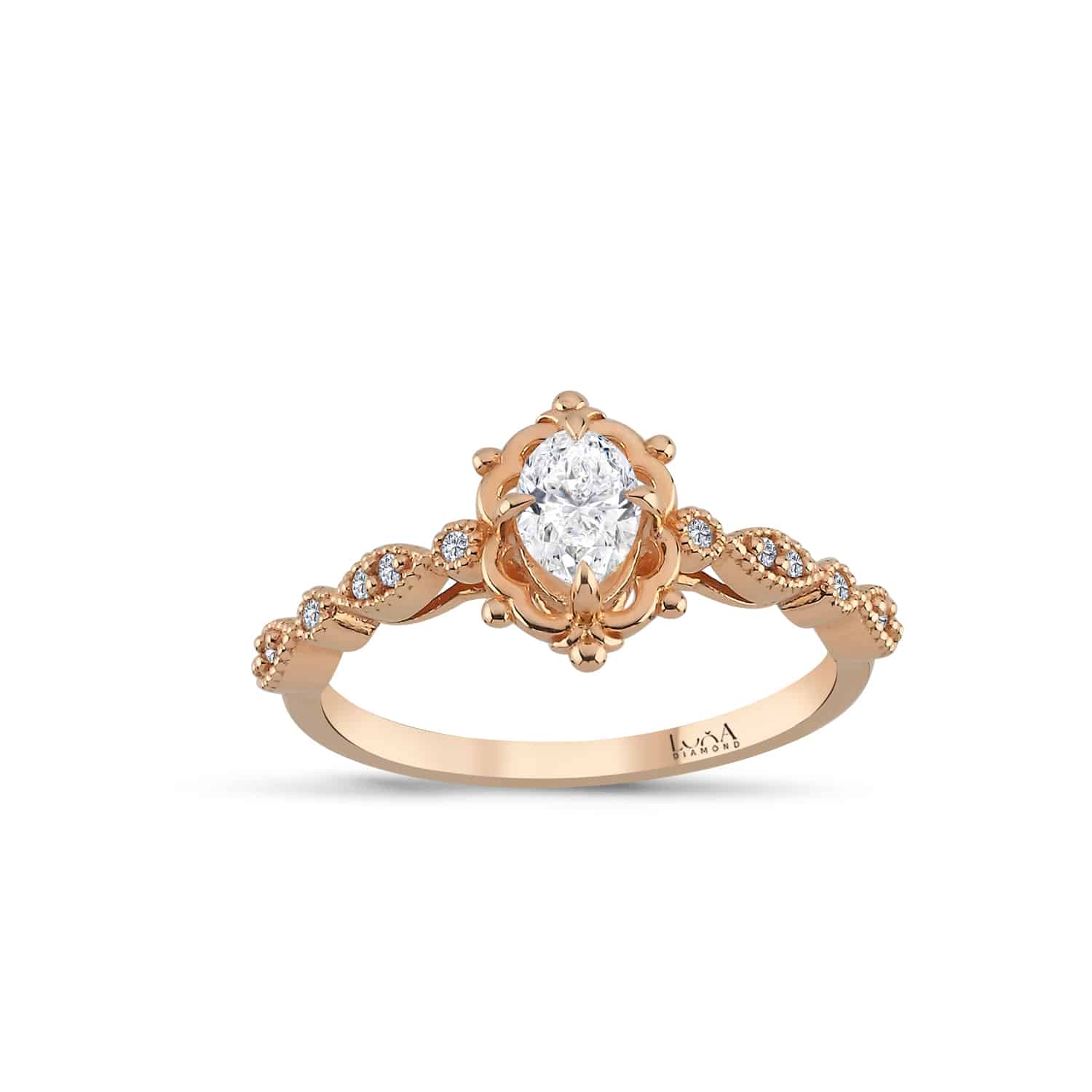 0.46 Karat IDL Sertifikalı Oval Pırlanta Yüzük