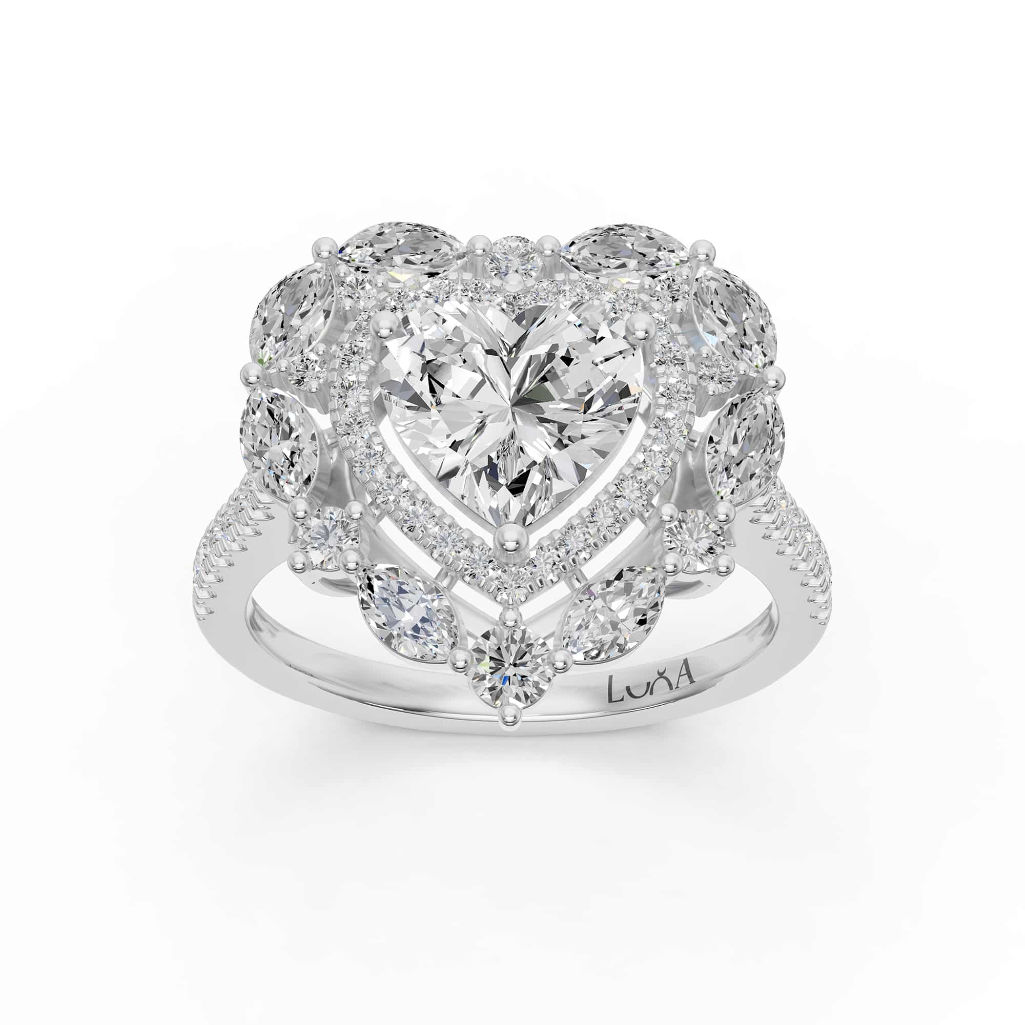 2.19 Karat HRD SERTİFİKALI Kalp Pırlanta Yüzük