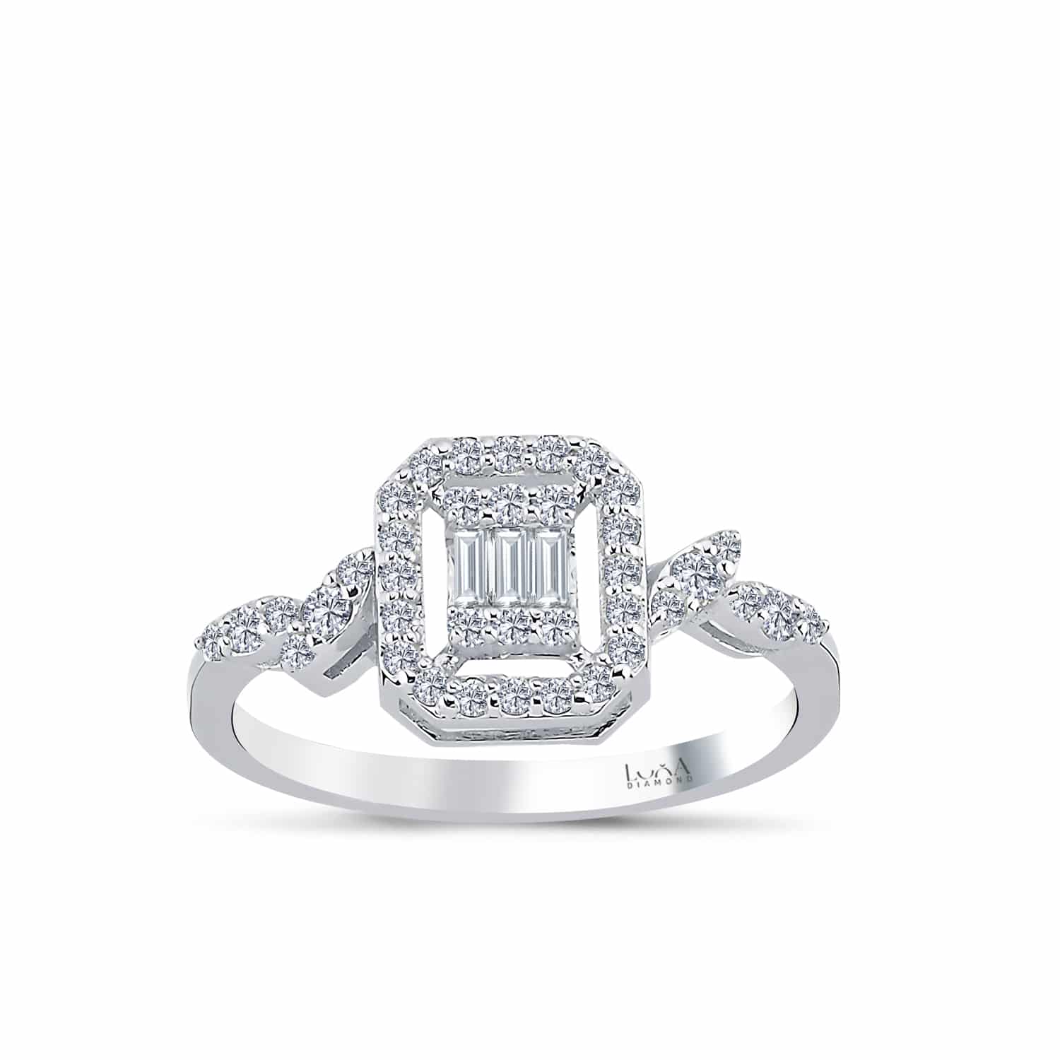 0.35 Karat IDL SERTİFİKALI Baget Pırlanta Yüzük