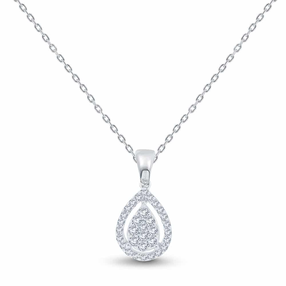 0.48 Karat IDL Sertifikalı Pırlanta Tasarım Damla Kolye