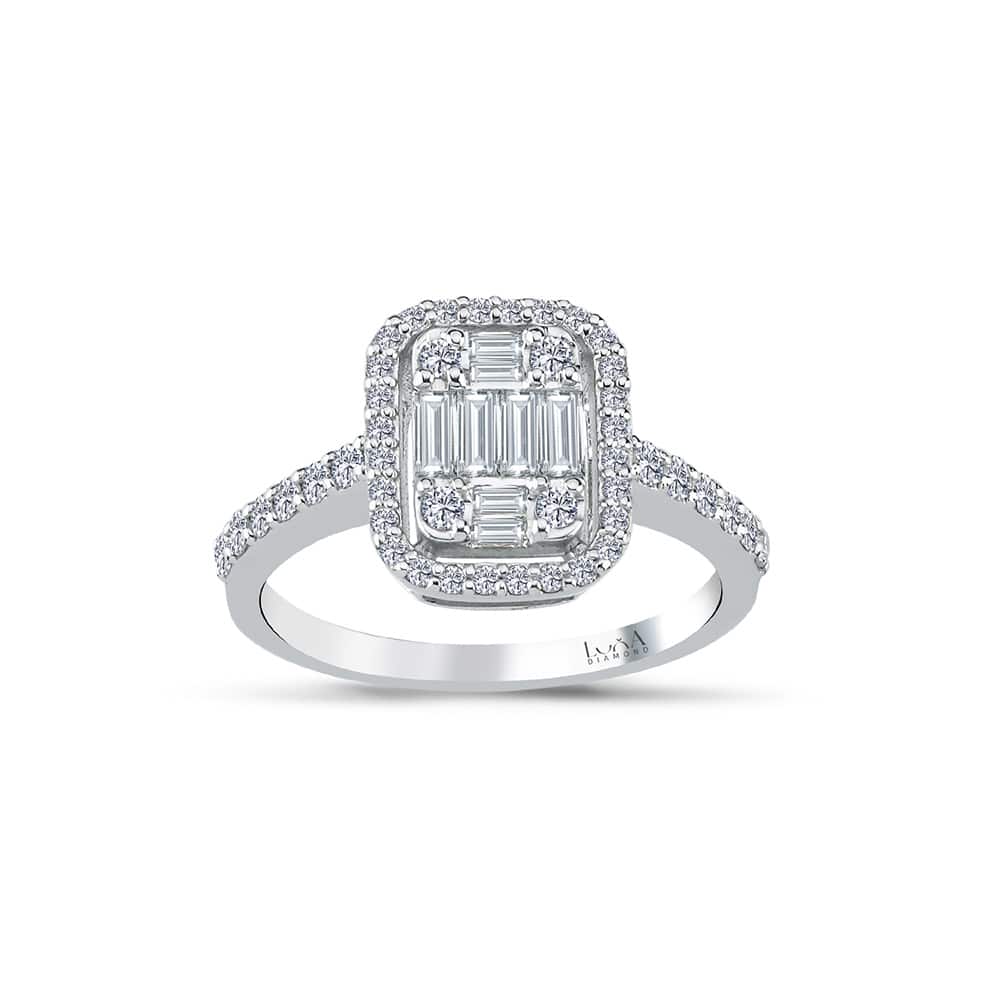 0.64 Karat IDL SERTİFİKALI Baget Pırlanta Yüzük