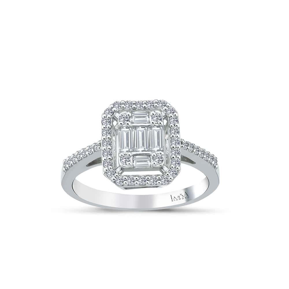 0.62 Karat IDL Sertifikalı Baget Pırlanta Yüzük