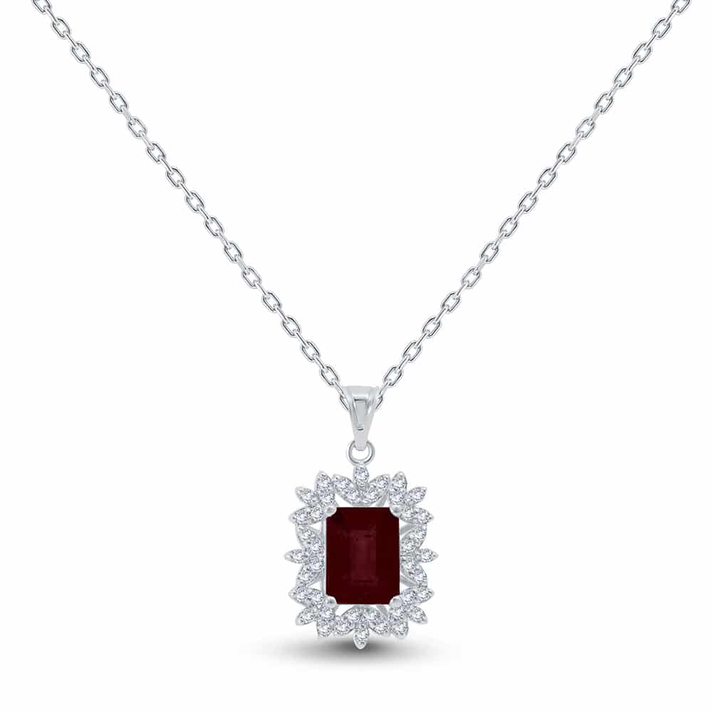 2.20 Karat IDL Sertifikalı Pırlanta Ruby Kolye