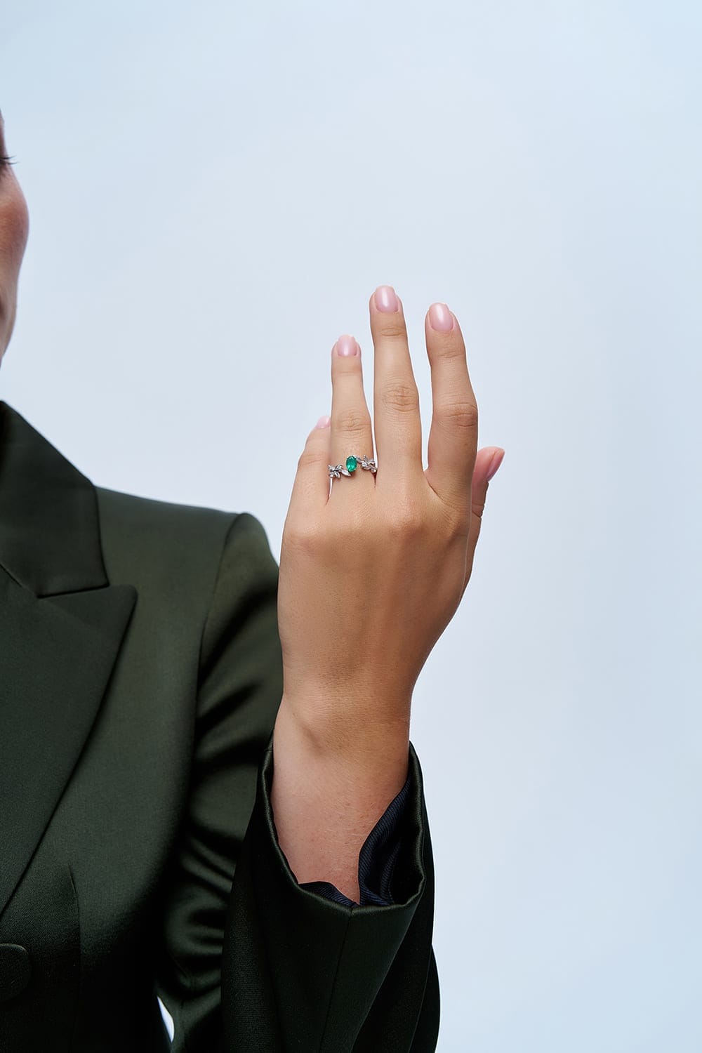 0.65 Karat IDL Sertifikalı Pırlanta Zümrüt Yüzük