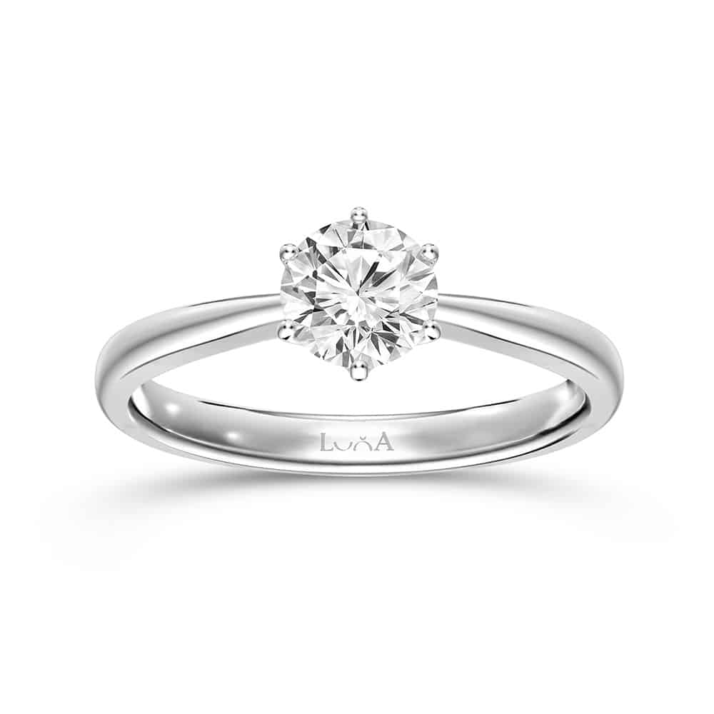 0.70 Karat F SI2 HRD Sertifikalı Tektaş Pırlanta Yüzük