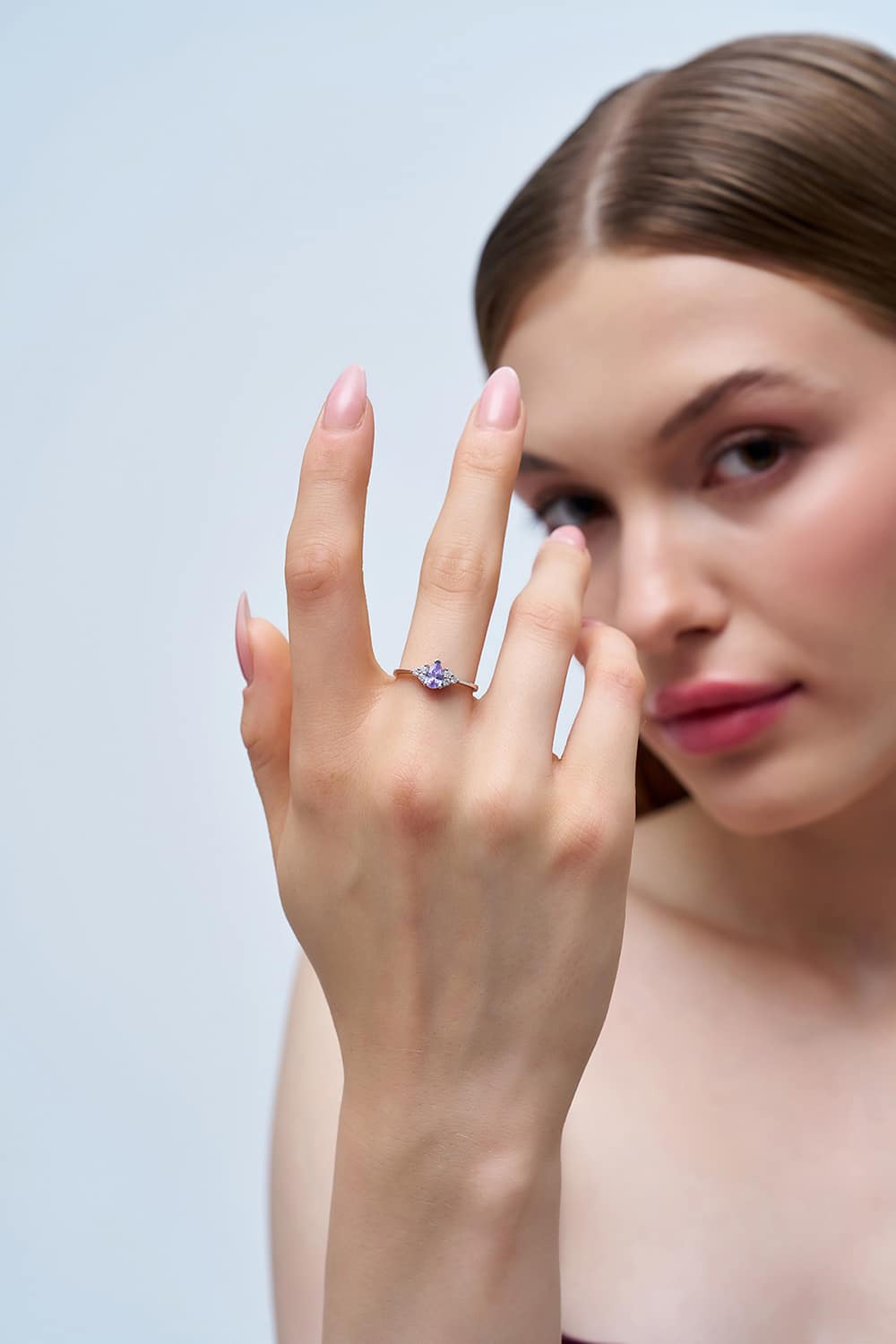 0.75 Karat Pırlantalı Turmalin Yüzük