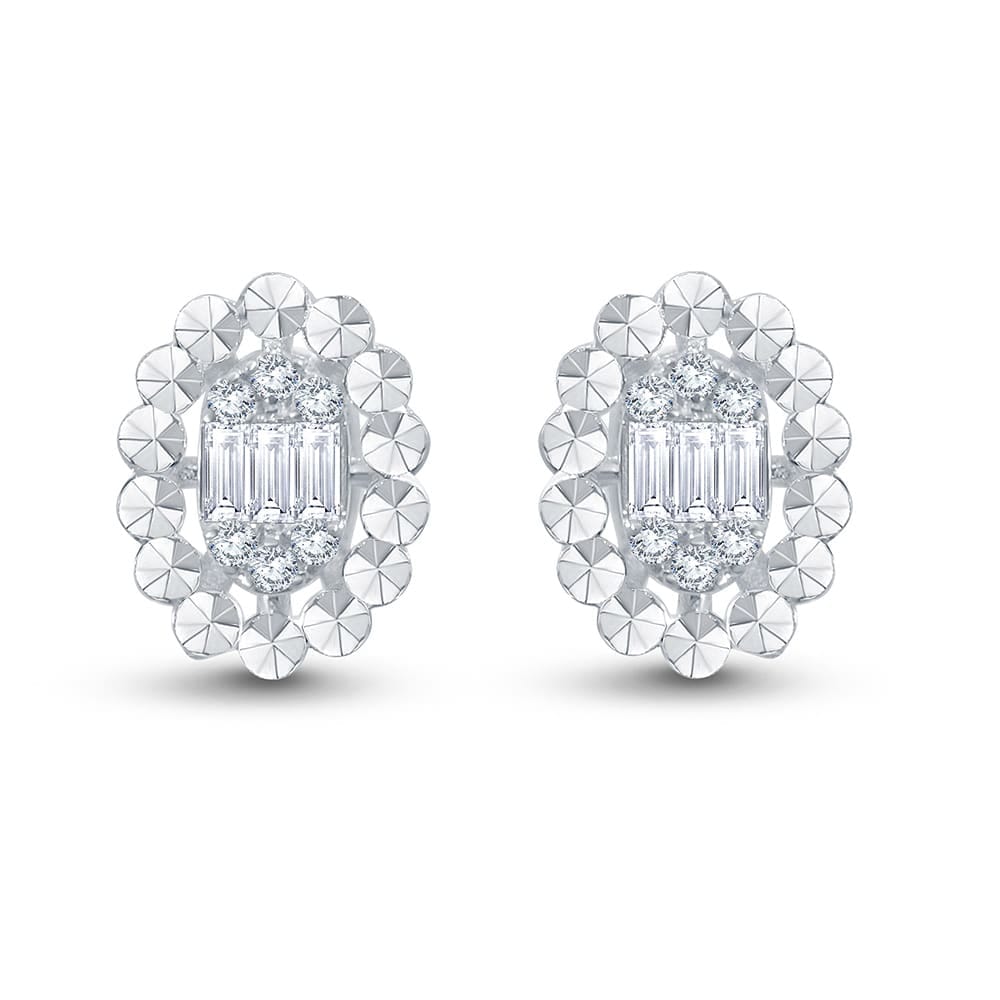 0.16 Karat IDL Sertifikalı Baget Küpe