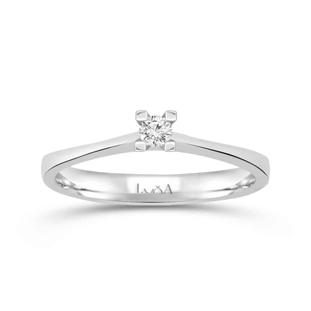 0.10 Karat IDL Sertifikalı Tektaş Pırlanta Yüzük