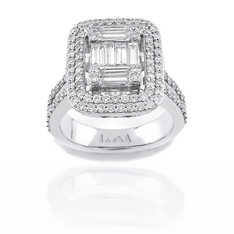 1,95 Karat IDL Sertifikalı Pırlanta Baget Yüzük