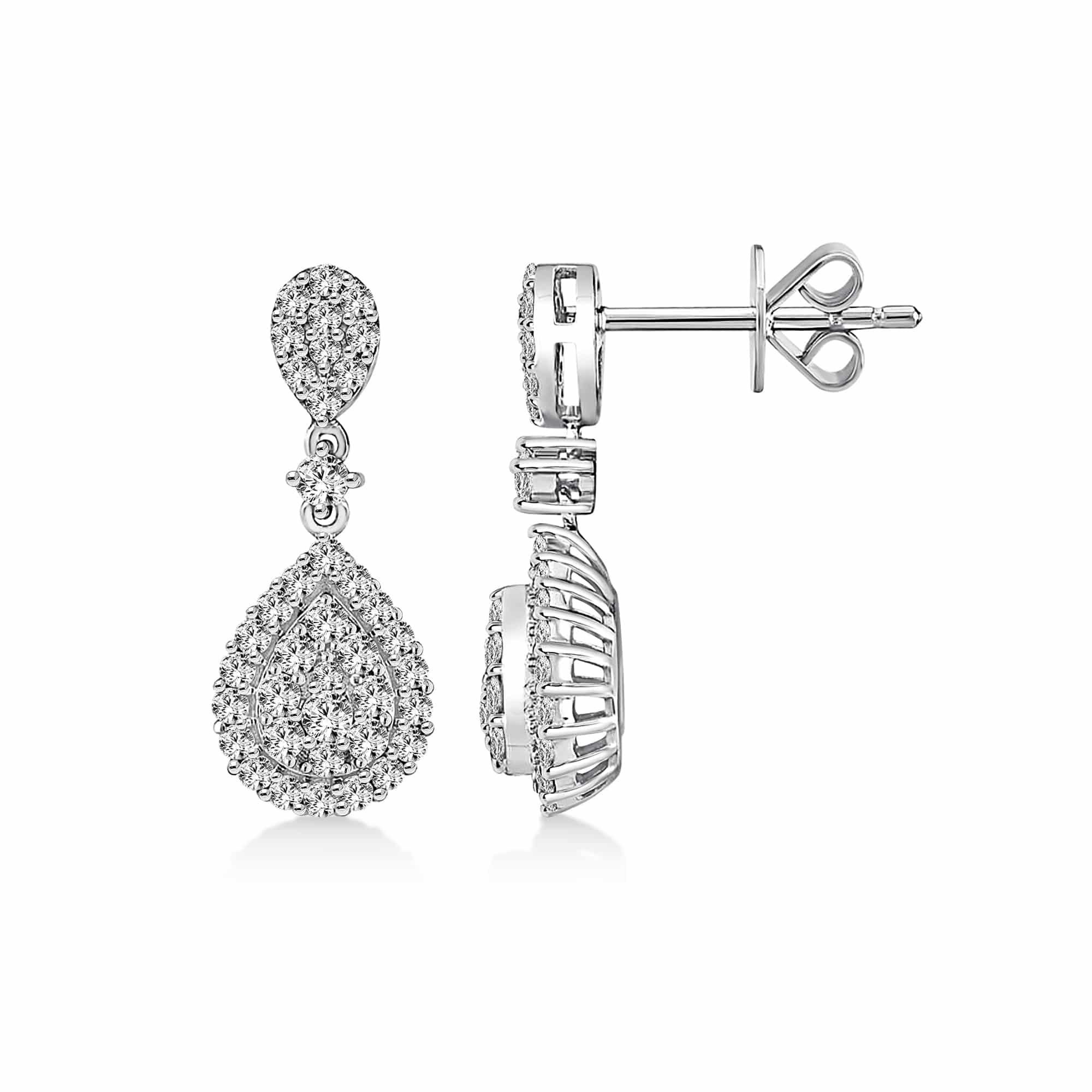 0.72 Karat IDL Sertifikalı Tasarım Pırlanta Küpe