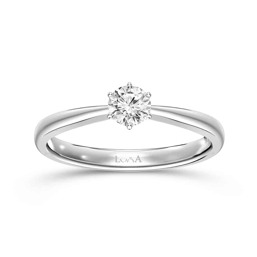 0.40 Karat F SI2 HRD Sertifikalı Tektaş Pırlanta Yüzük