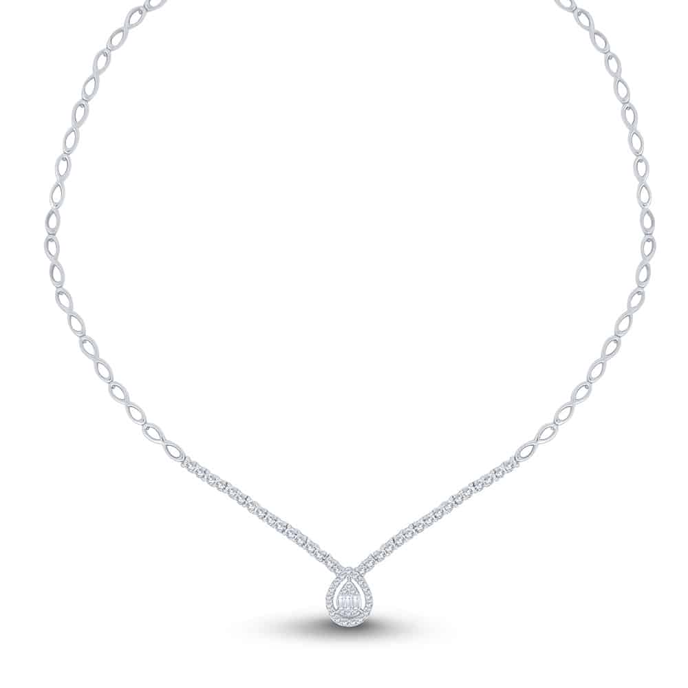 0.59 Karat IDL Sertifikalı Tasarım Pırlanta Baget Gerdanlık