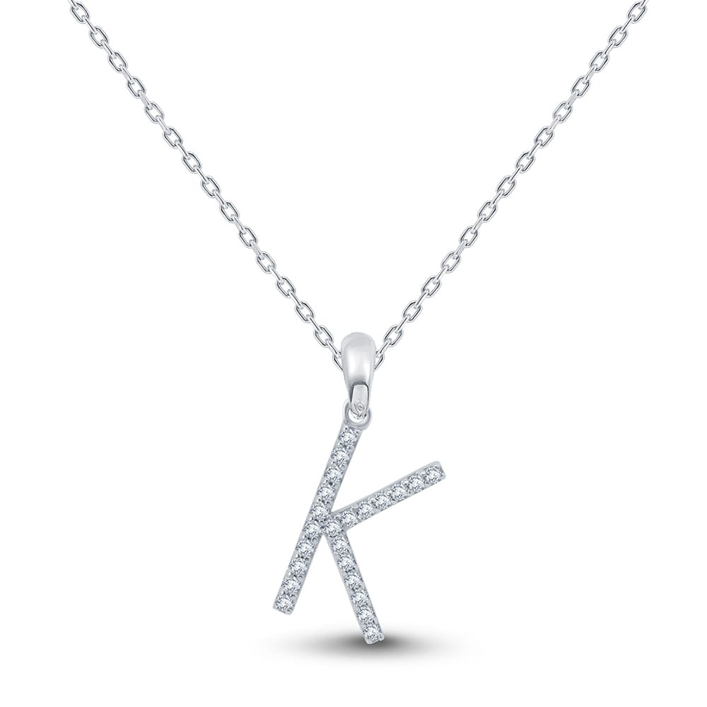 0.07 Karat Tasarım Harf Pırlanta Kolye
