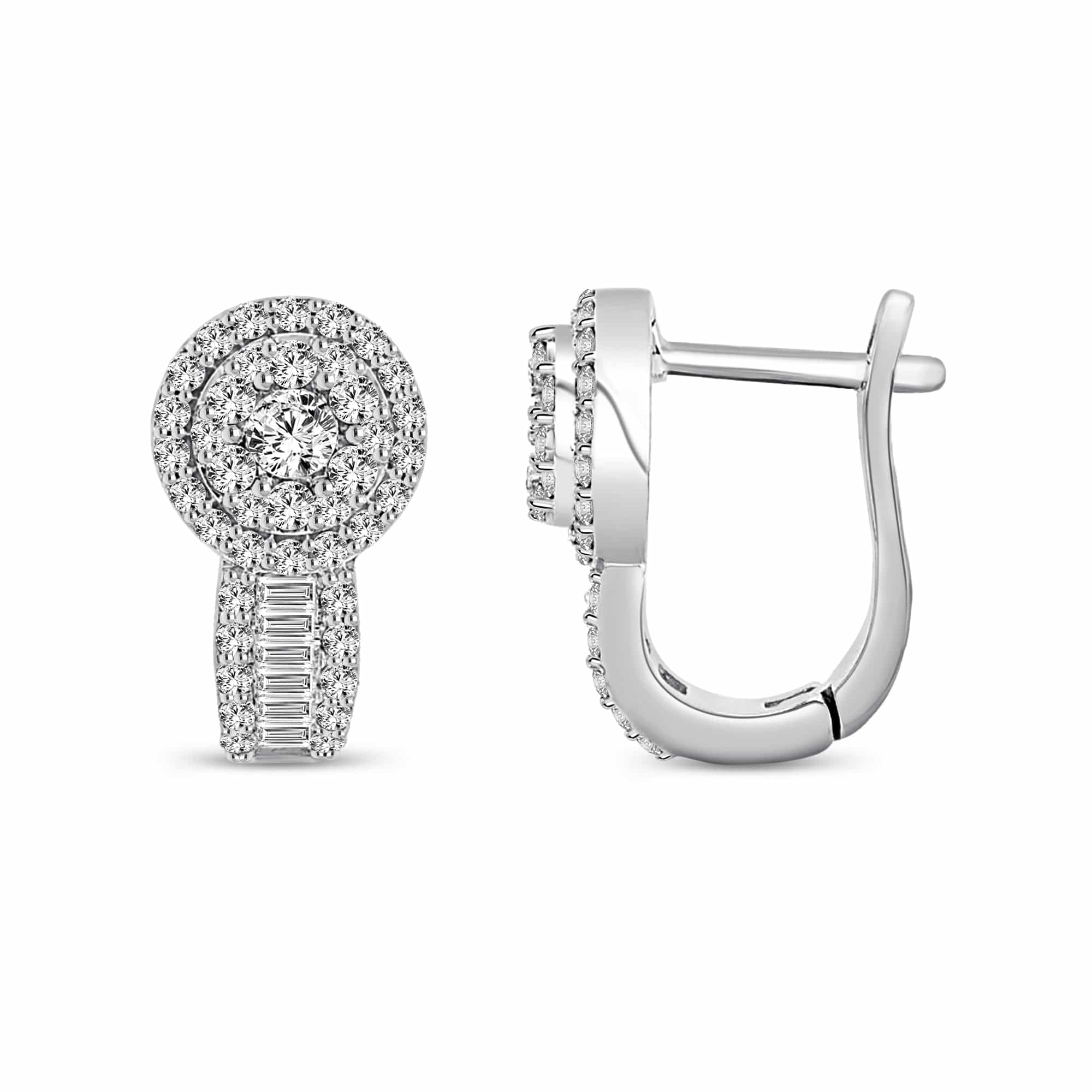 0.65 Karat Baget Pırlanta Küpe