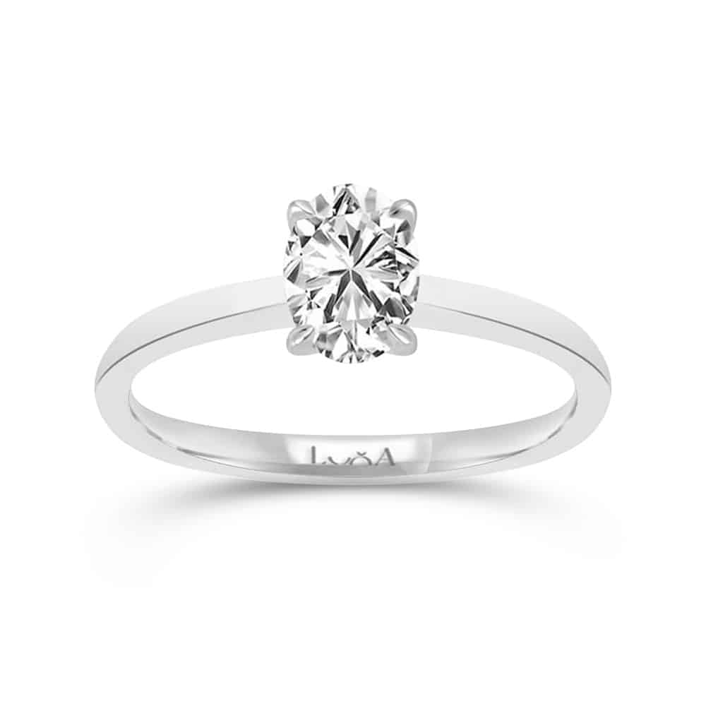 0.70 Karat IDL Sertifikalı Oval Tektaş Pırlanta Yüzük