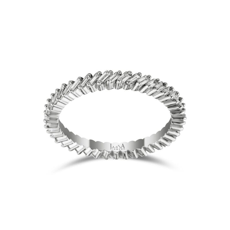 0.65 Karat IDL Sertifikalı Tasarım Baget Tamtur Yüzük