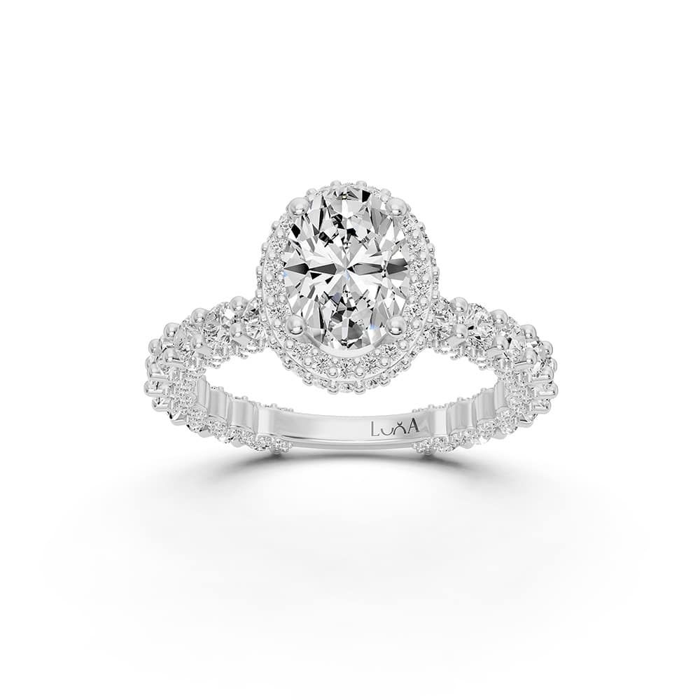 2.50 Karat HRD Sertifikalı Tasarım Oval Pırlanta Tektaş Yüzük